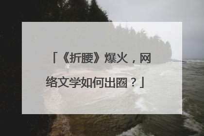 《折腰》爆火，网络文学如何出圈？