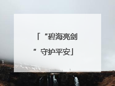 “碧海亮剑”守护平安