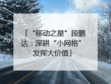 “移动之星”段鹏达：深耕“小网格” 发挥大价值