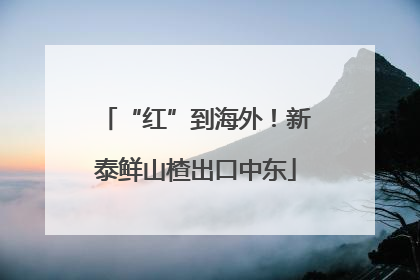 “红”到海外！新泰鲜山楂出口中东