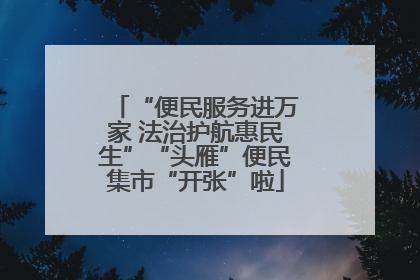 “便民服务进万家 法治护航惠民生”“头雁”便民集市“开张”啦