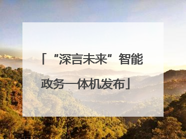 “深言未来”智能政务一体机发布