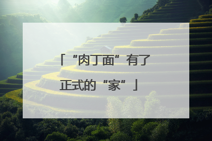 “肉丁面”有了正式的“家”