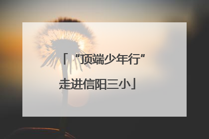 “顶端少年行”走进信阳三小