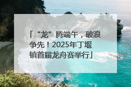 “龙”腾端午，破浪争先！2025年丁堰镇首届龙舟赛举行