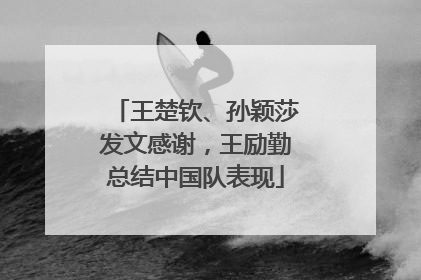 王楚钦、孙颖莎发文感谢，王励勤总结中国队表现