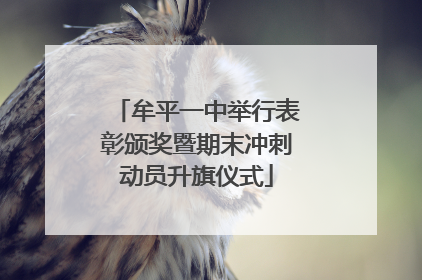 牟平一中举行表彰颁奖暨期末冲刺动员升旗仪式
