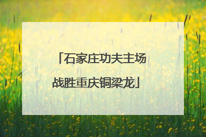 石家庄功夫主场战胜重庆铜梁龙