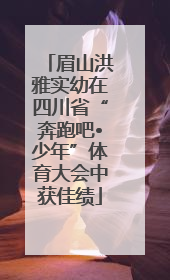 眉山洪雅实幼在四川省“奔跑吧•少年”体育大会中获佳绩