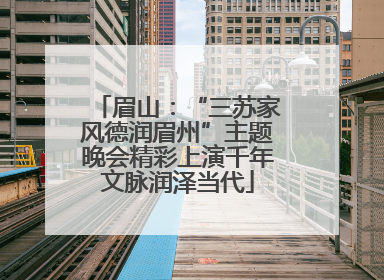 眉山：“三苏家风德润眉州”主题晚会精彩上演千年文脉润泽当代