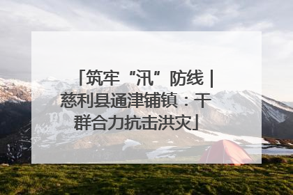 筑牢“汛”防线｜慈利县通津铺镇：干群合力抗击洪灾