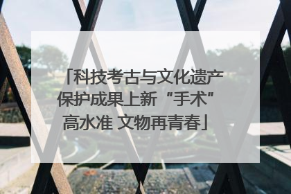 科技考古与文化遗产保护成果上新“手术”高水准 文物再青春