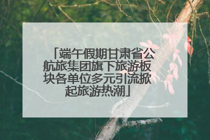 端午假期甘肃省公航旅集团旗下旅游板块各单位多元引流掀起旅游热潮
