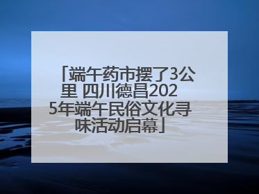 端午药市摆了3公里 四川德昌2025年端午民俗文化寻味活动启幕