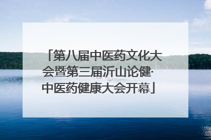 第八届中医药文化大会暨第三届沂山论健·中医药健康大会开幕