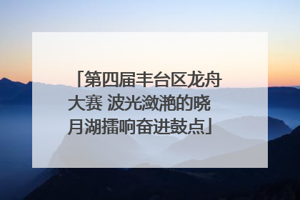 第四届丰台区龙舟大赛 波光潋滟的晓月湖擂响奋进鼓点