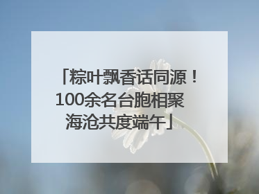 粽叶飘香话同源！100余名台胞相聚海沧共度端午