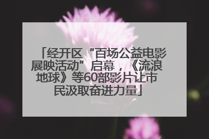 经开区“百场公益电影展映活动”启幕，《流浪地球》等60部影片让市民汲取奋进力量