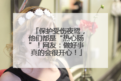 保护受伤夜鹭，他们都是“热心肠”！网友：做好事真的会很开心！