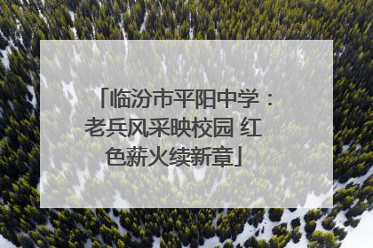 临汾市平阳中学：老兵风采映校园 红色薪火续新章