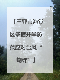 三亚市海棠区多措并举防范应对台风“蝴蝶”