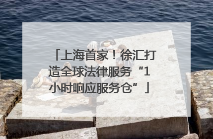 上海首家！徐汇打造全球法律服务“1小时响应服务仓”