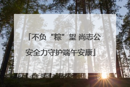 不负“粽”望 尚志公安全力守护端午安康