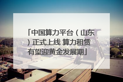 中国算力平台（山东）正式上线 算力租赁有望迎黄金发展期
