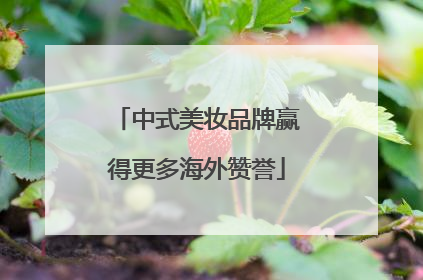 中式美妆品牌赢得更多海外赞誉