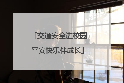 交通安全进校园 平安快乐伴成长