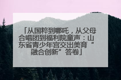 从国粹到哪吒，从父母合唱团到福利院童声：山东省青少年宫交出美育“融合创新”答卷