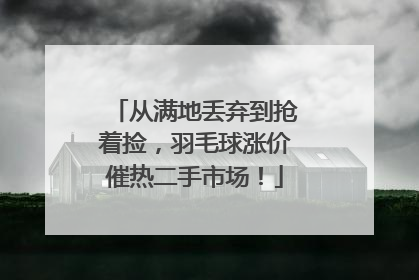 从满地丢弃到抢着捡，羽毛球涨价催热二手市场！