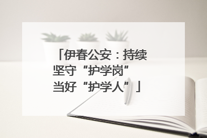 伊春公安：持续坚守“护学岗” 当好“护学人”