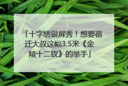 十字绣银屏秀！想要宿迁大叔这幅3.5米《金陵十二钗》的举手