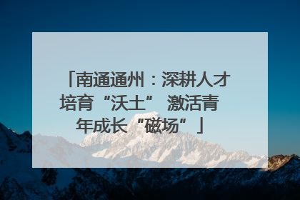 南通通州：深耕人才培育“沃土” 激活青年成长“磁场”