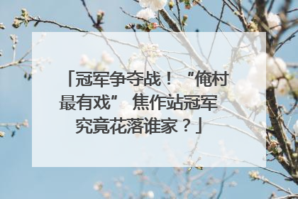 冠军争夺战！“俺村最有戏” 焦作站冠军究竟花落谁家？