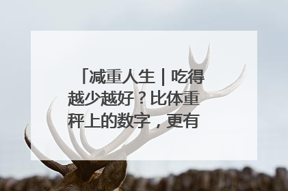 减重人生｜吃得越少越好？比体重秤上的数字，更有意义的是什么？