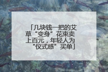 几块钱一把的艾草“变身”花束卖上百元，年轻人为“仪式感”买单
