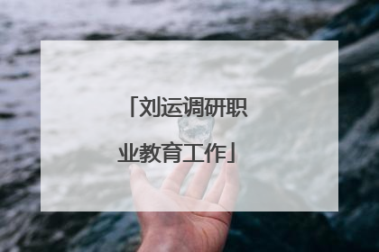 刘运调研职业教育工作