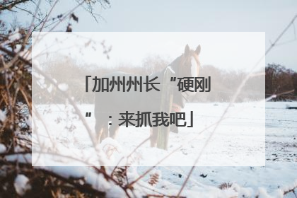 加州州长“硬刚”：来抓我吧
