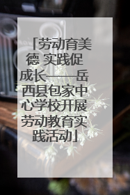 劳动育美德 实践促成长——岳西县包家中心学校开展劳动教育实践活动
