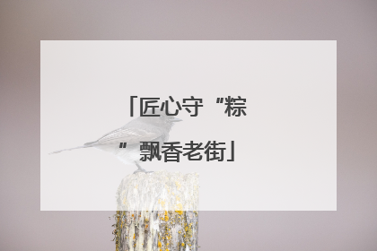 匠心守“粽”飘香老街