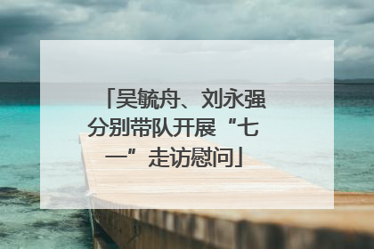 吴毓舟、刘永强分别带队开展“七一”走访慰问