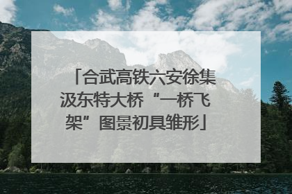 合武高铁六安徐集汲东特大桥“一桥飞架”图景初具雏形