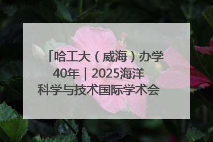 哈工大（威海）办学40年｜2025海洋科学与技术国际学术会议在威海召开