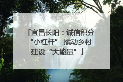 宜昌长阳：诚信积分“小杠杆” 撬动乡村建设“大能量”