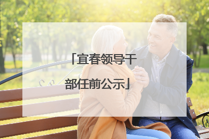 宜春领导干部任前公示