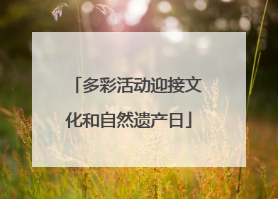 多彩活动迎接文化和自然遗产日
