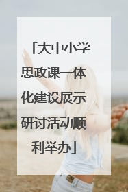 大中小学思政课一体化建设展示研讨活动顺利举办