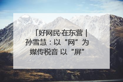 好网民·在东营｜孙雪慧：以“网”为媒传税音 以“屏”为介助发展